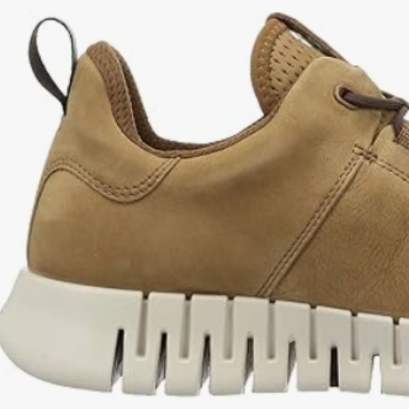 NEW ECCO Mens Gruuv Leather Fashion Sneaker Sz 7/7.5 camel nubuck/tan - Picture 4 of 8